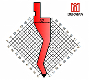 Serise 9 Durama Gooseneck Punch para freno de prensa hidráulica 